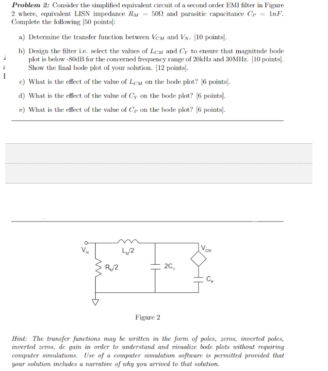 Solved Problem 2: Consider the simplified equivalent circuit | Chegg.com