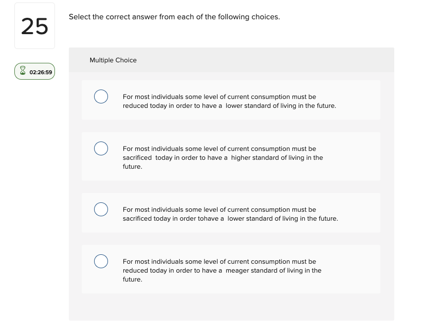 Solved Select The Correct Answer From Each Of The Following | Chegg.com