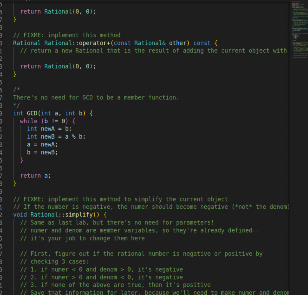 Solved Part 2: Implement rational.cpp and run Lawton's tests | Chegg.com