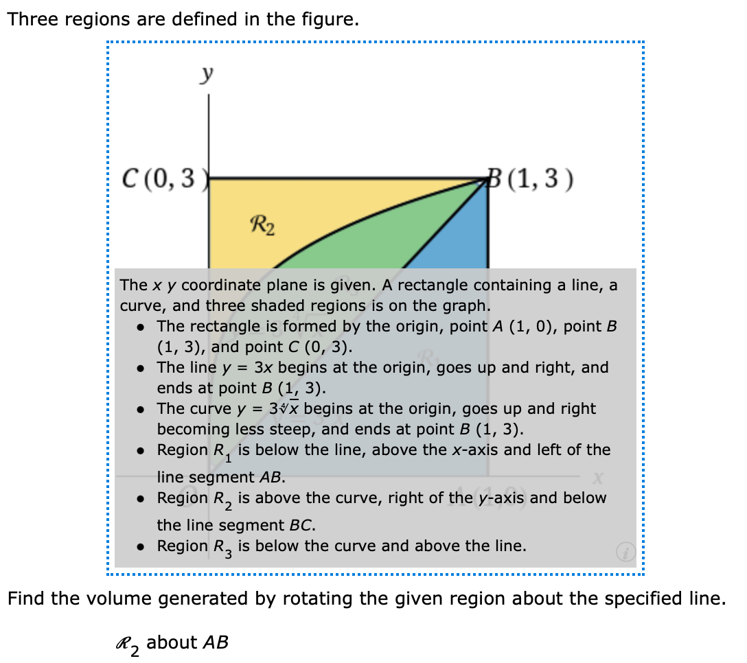 Solved Three Regions Are Defined In The Figure. Find The | Chegg.com