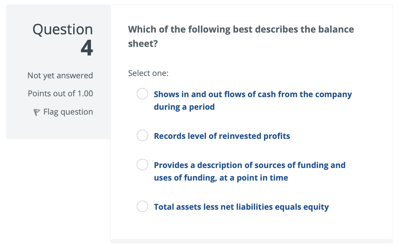 Solved Question 4 Which Of The Following Best Describes The | Chegg.com