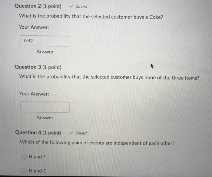 Solved The first four questions (1 to 4) refer to the | Chegg.com