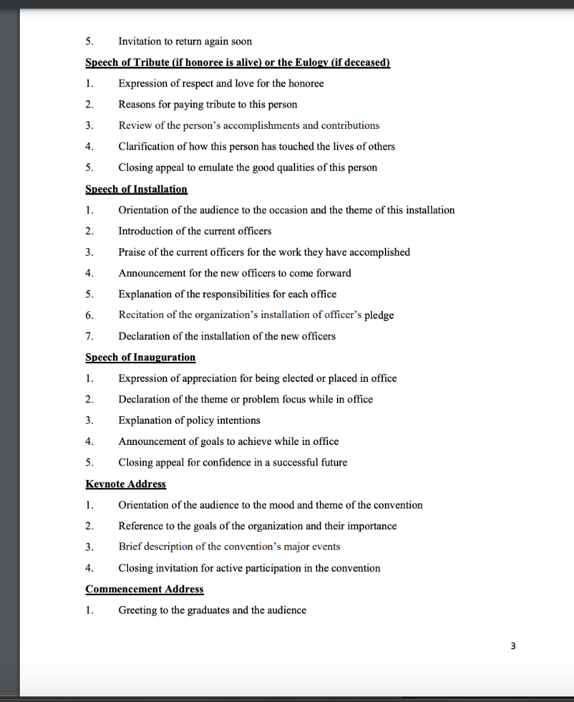 Special Occasion Speech Manuscript Delivery, ONLY!