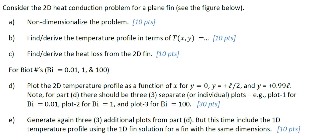 Solved Consider the 2D heat conduction problem for a plane | Chegg.com