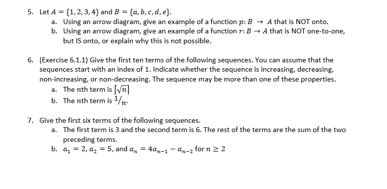 Solved = = 5. Let A = {1,2,3,4} And B = {a,b,c,d,e}. A. | Chegg.com