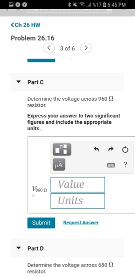 Solved ?,11%17 6:44 PM KCh 26 HW Problem 26.16 Part A | Chegg.com