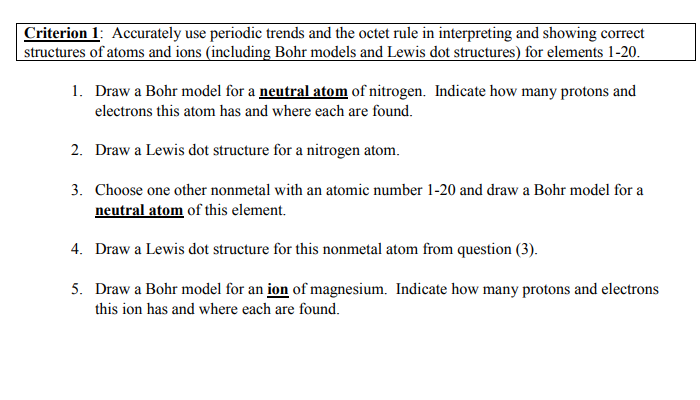 Solved Criterion 1: Accurately use periodic trends and the | Chegg.com