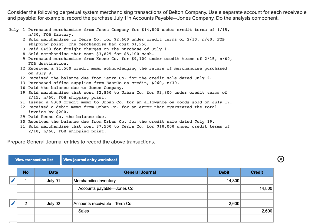 Solved Consider the following perpetual system merchandising
