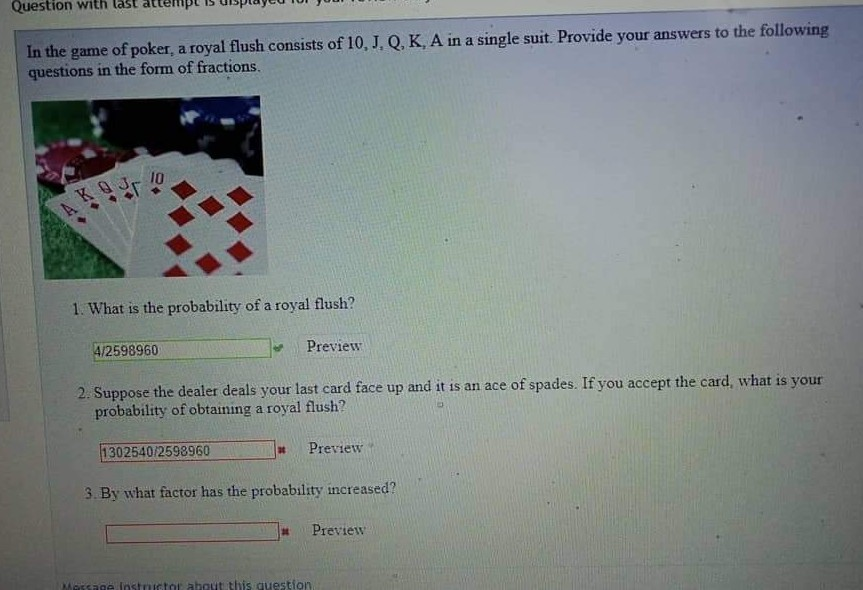 Poker Royal Flush Probability