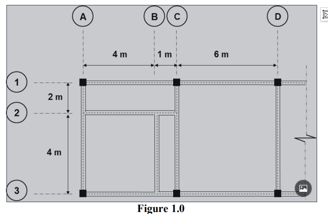 Solved QUESTION Figure 1.0 shows part of the first floor | Chegg.com