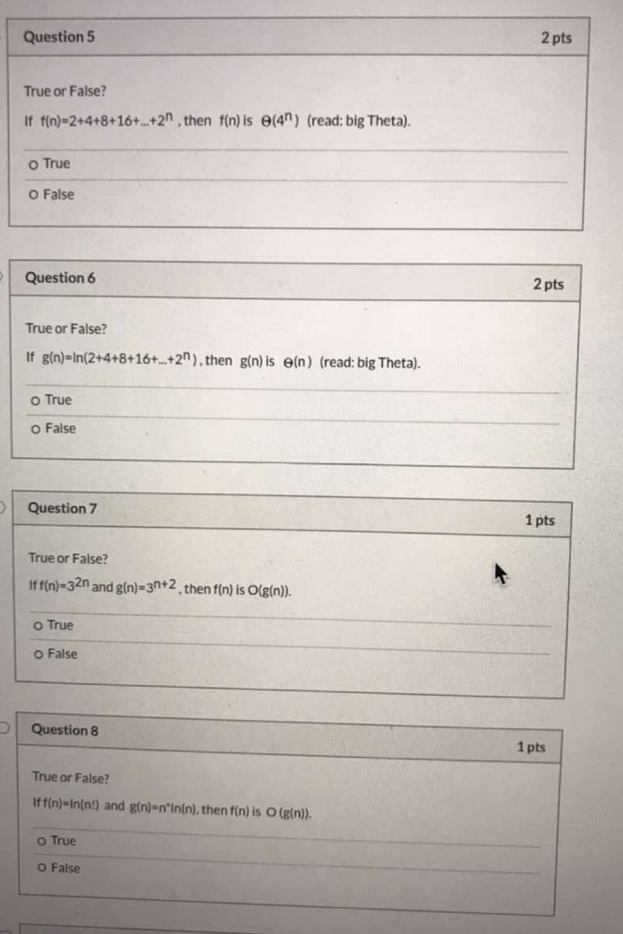 Solved Question 5 2 pts True or False? If | Chegg.com