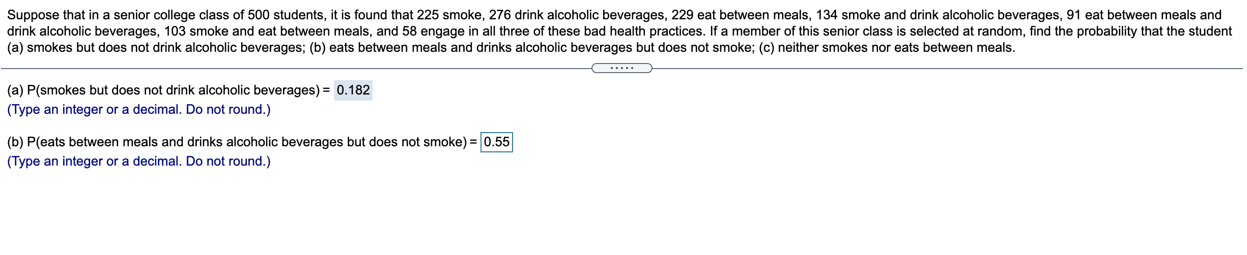 Solved Suppose That In A Senior College Class Of 500 | Chegg.com