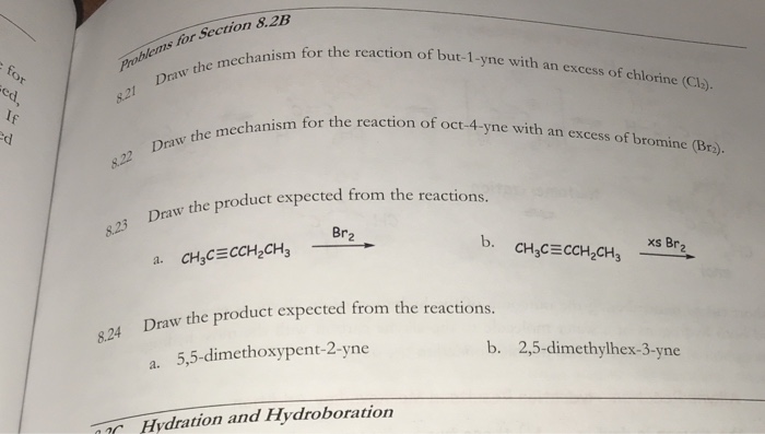 s for Section 8.2B m fo m for the reaction of | Chegg.com