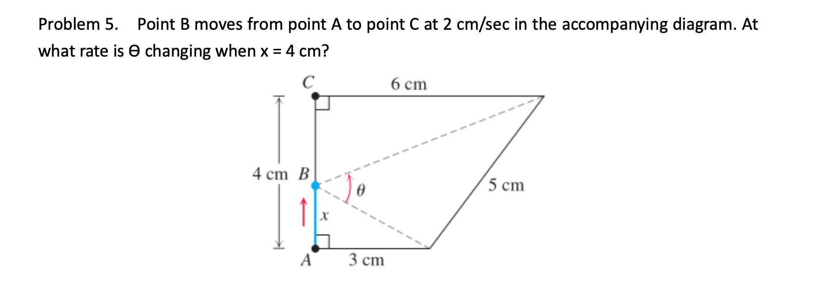 Solved Problem 5. Point B moves from point A to point C at 2 | Chegg.com