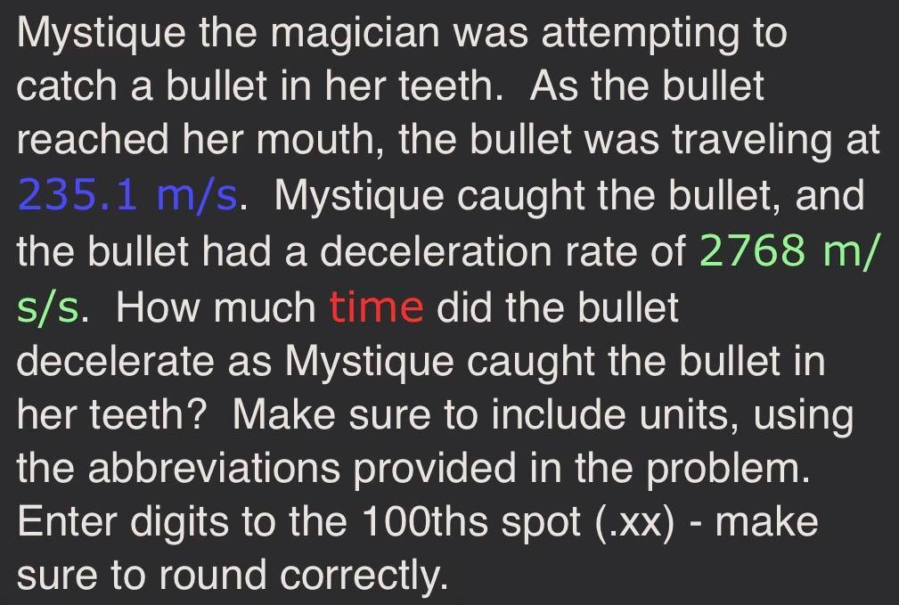 Solved Mystique the magician was attempting to catch a