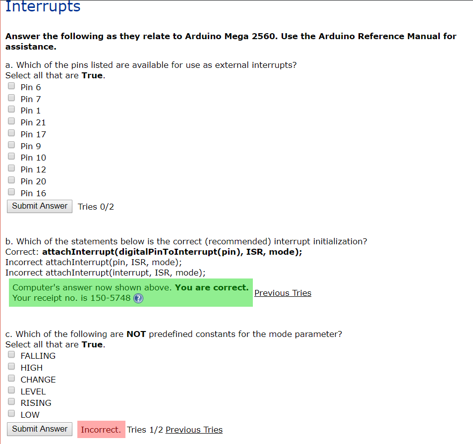 Solved nterrupts answer the following as they relate to chegg