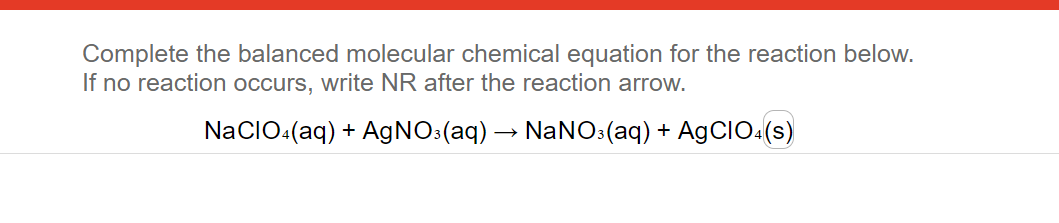 Solved Complete the balanced molecular chemical equation for | Chegg.com