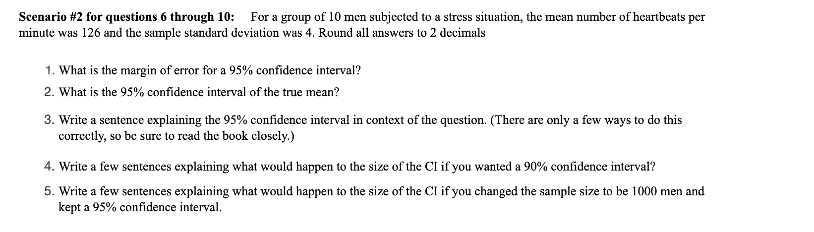 Solved Scenario #1 for questions 1 through 5: Suppose you | Chegg.com