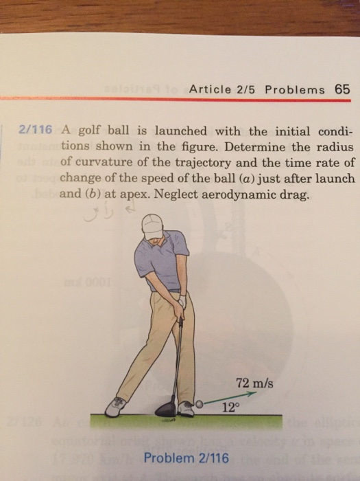 Solved A golf ball is launched with the initial conditions