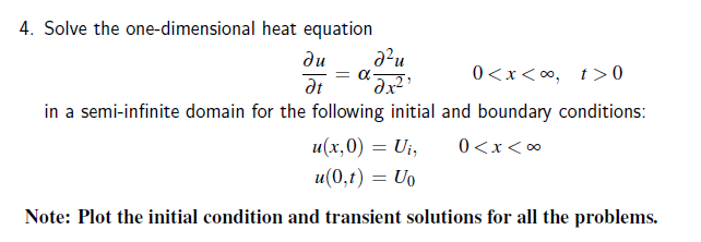 Solved 4. Solve The One-dimensional Heat Equation | Chegg.com