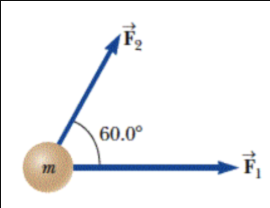 Solved Two Forces, Each Of Magnitude 10.0 N, Act On An | Chegg.com