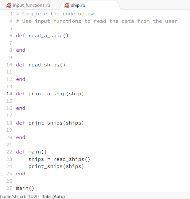 Solved Use the scaffold code provided for this task. | Chegg.com