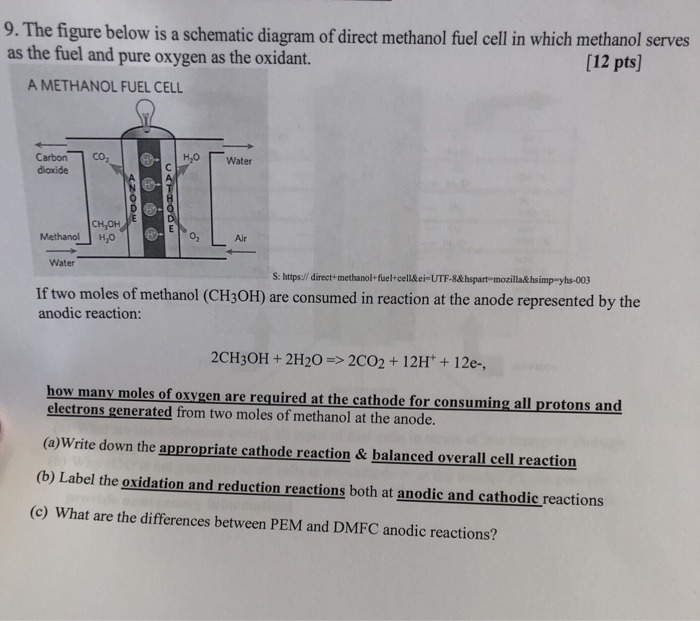 direct methanol fuel cell reaction