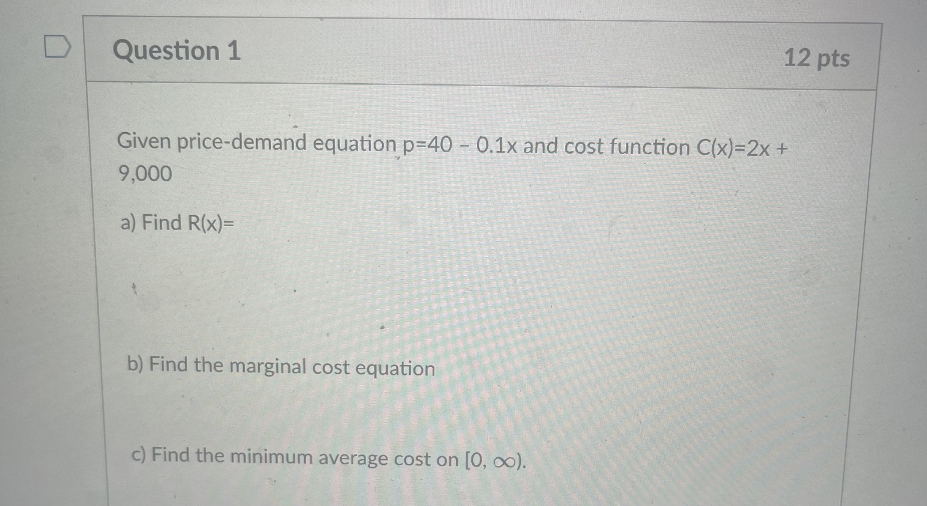 solved-given-price-demand-equation-p-40-0-1x-and-cost-chegg