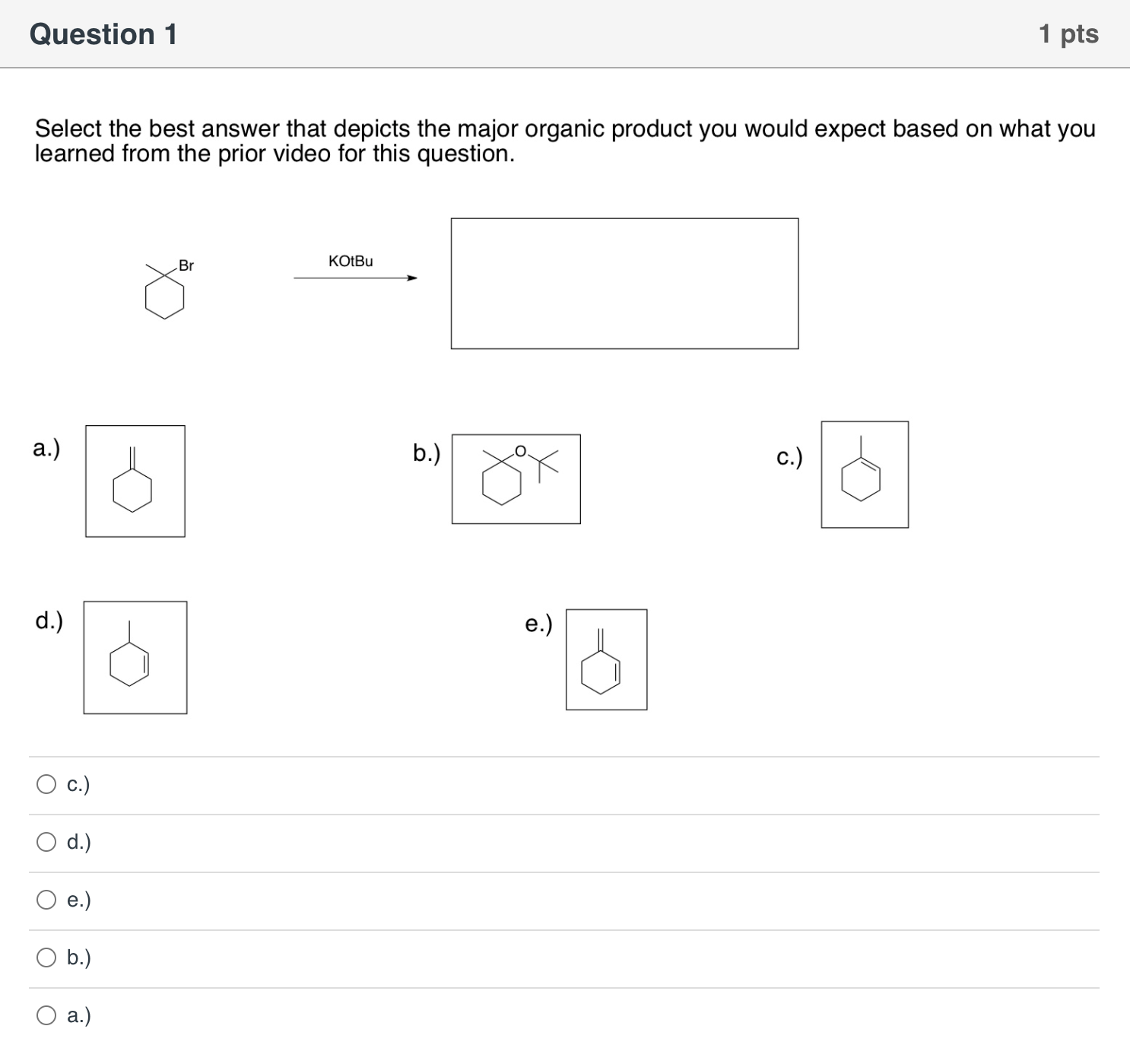 Solved Question 1 1 pts Select the best answer that depicts | Chegg.com
