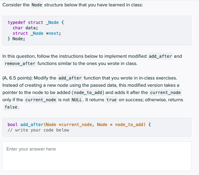 Solved Consider the Node structure below that you have | Chegg.com
