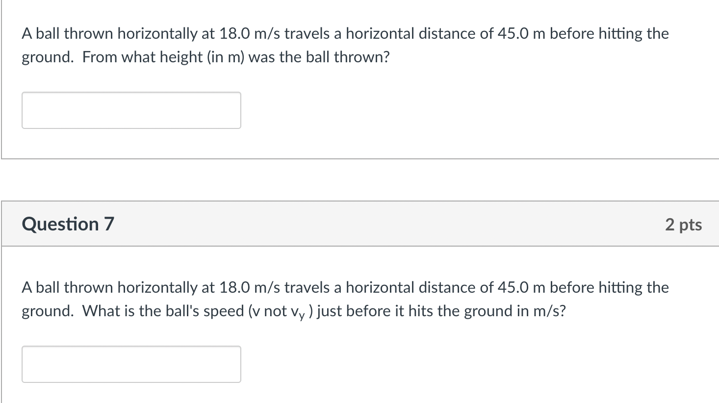 Solved A Ball Thrown Horizontally At 18.0 M/s Travels A | Chegg.com