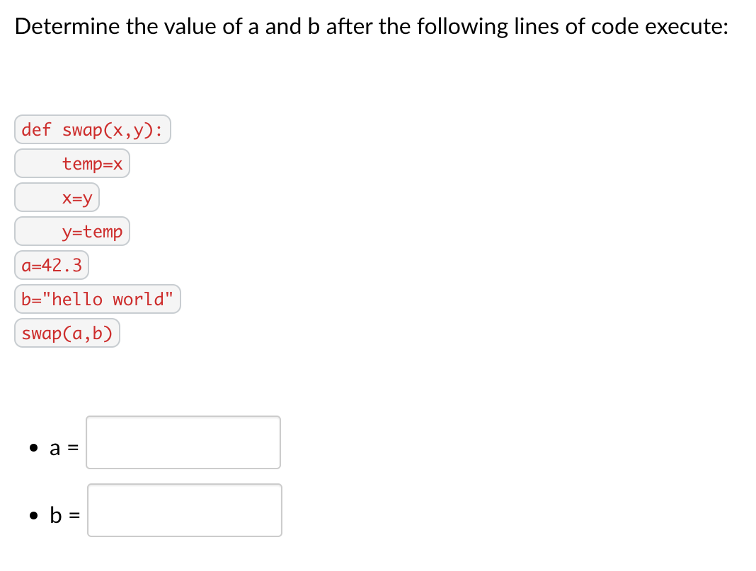 Solved Determine The Value Of A And B After The Following | Chegg.com