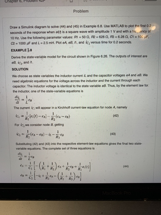 Solved Chapter B, Probiema Problem Draw A Simulink Diagram | Chegg.com