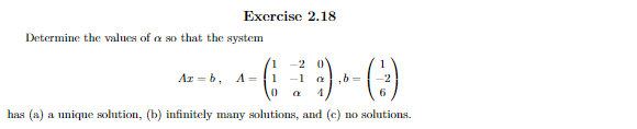 Solved Exercise 2.18 Determine The Values Of So That The | Chegg.com