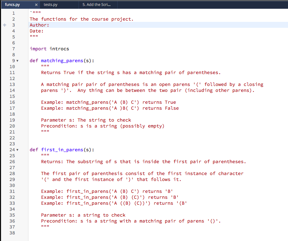 At the bottom of tests.py, below the test procedures, | Chegg.com