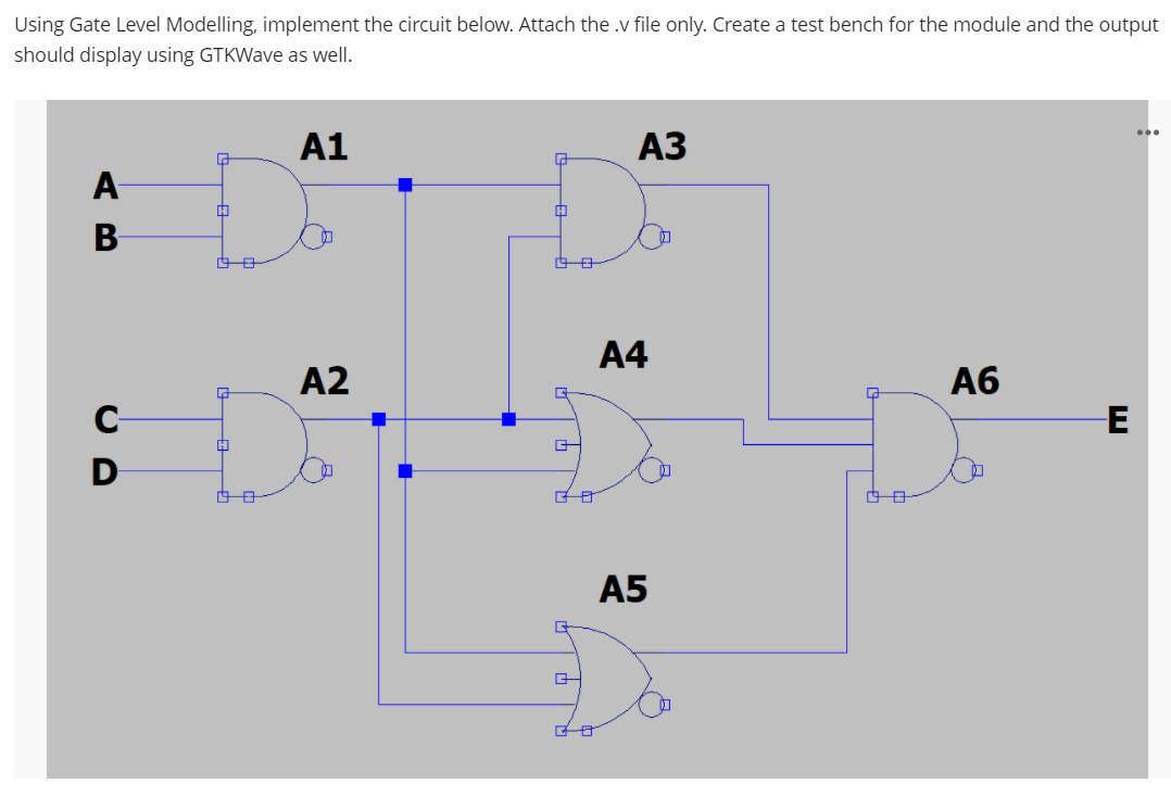 Solved Using Gate Level Modelling, implement the circuit | Chegg.com