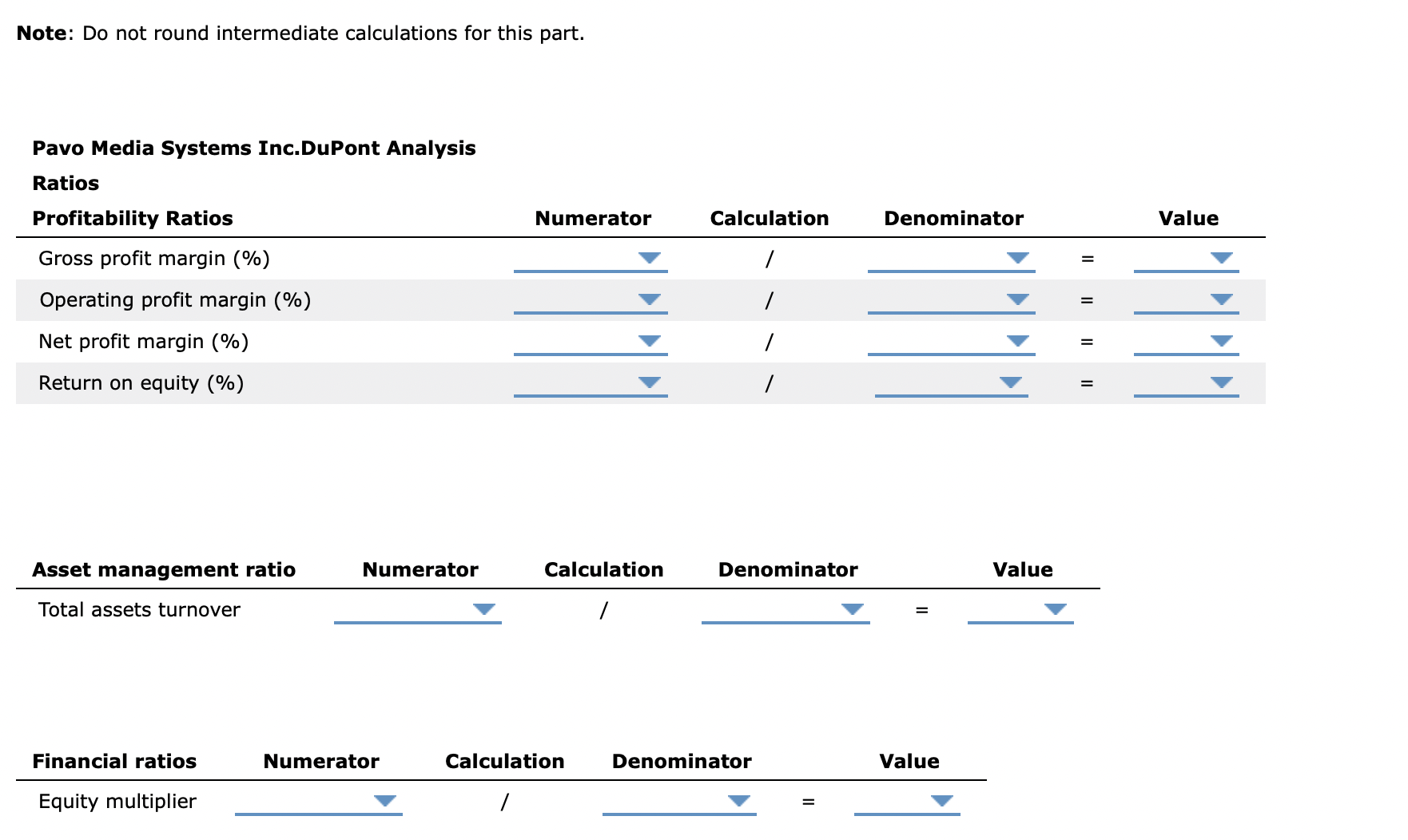 Solved 9. An analysis of company performance using DuPont | Chegg.com