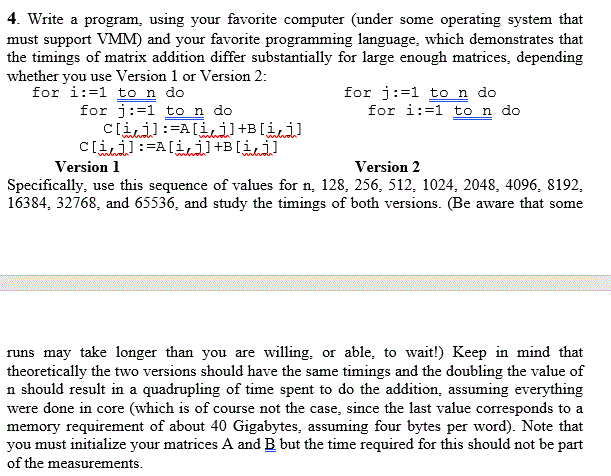 Solved 4. Write a program, using your favorite computer | Chegg.com