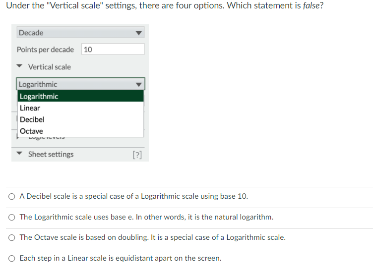 Solved Under the "Vertical scale" settings, there are four | Chegg.com