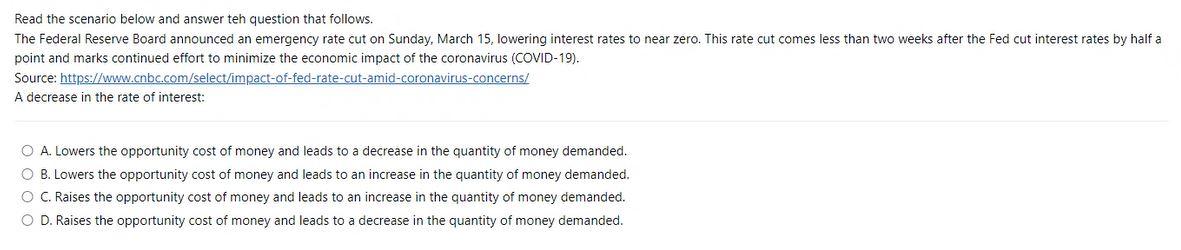 Solved Read the scenario below and answer teh question that | Chegg.com