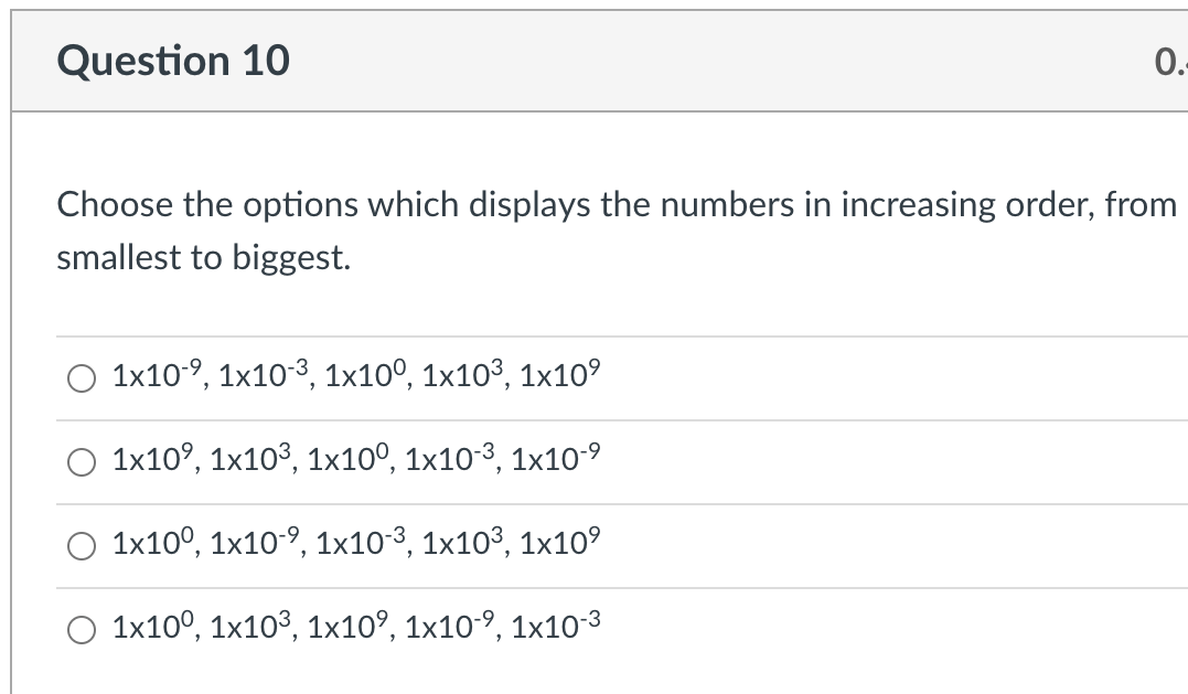 Solved Question 10 0. Choose the options which displays the | Chegg.com