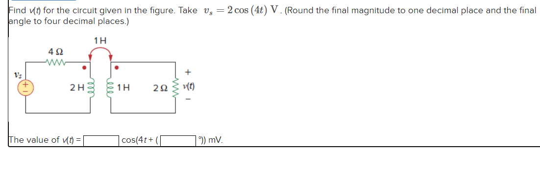 Solved Consider the circuit given in the figure. Take Vs =