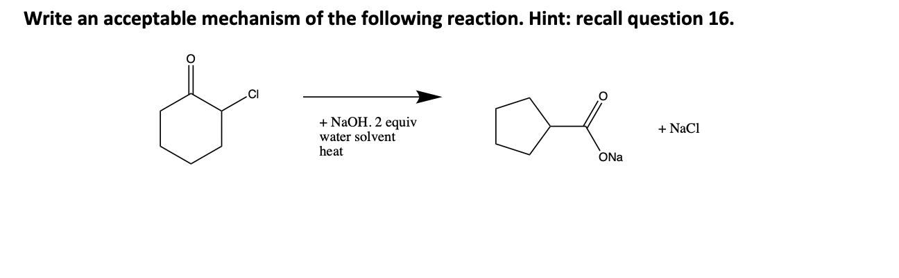 Solved Write an acceptable mechanism of the following | Chegg.com