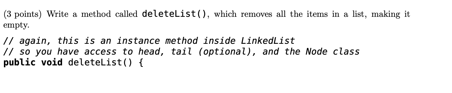 Solved 3 Linked List The following exercises deal with | Chegg.com