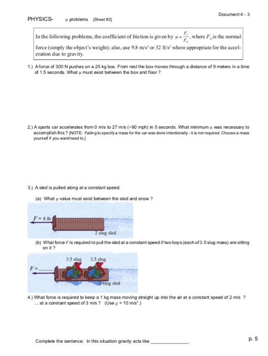 Solved Document 4-1 PHYSICS- 