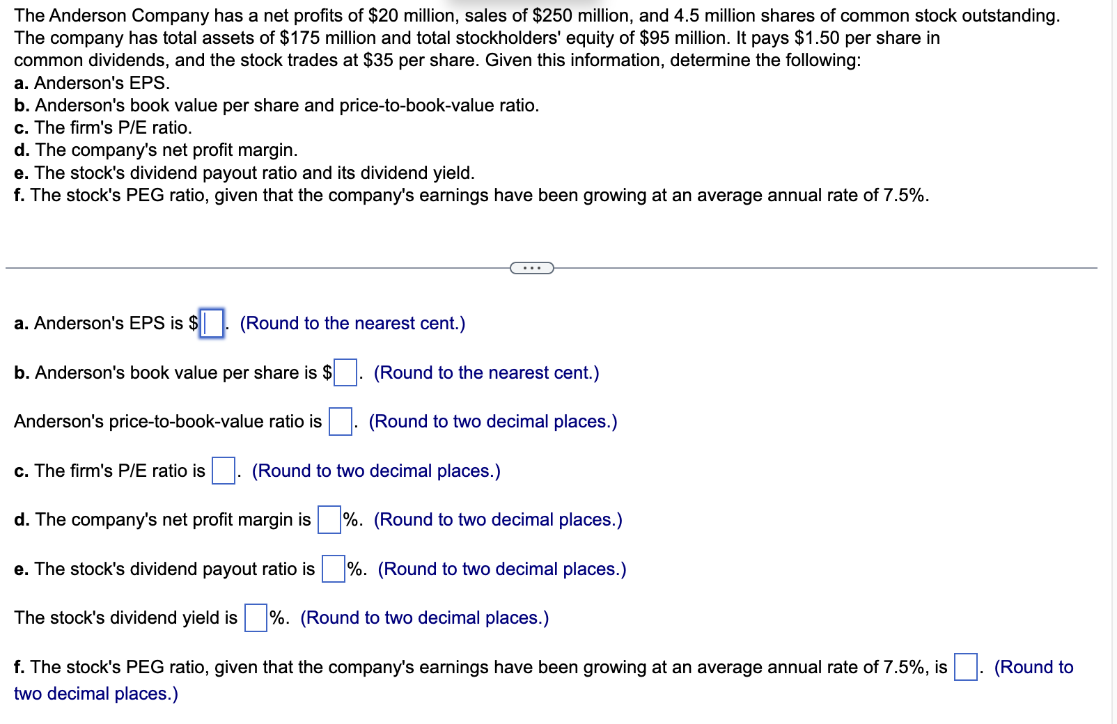 solved-the-anderson-company-has-a-net-profits-of-20-chegg