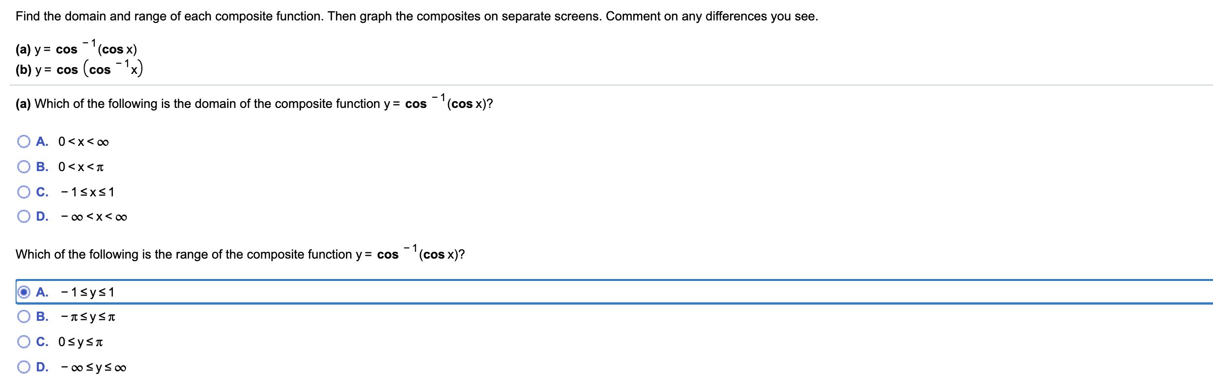 Solved Find the domain and range of each composite function. | Chegg.com