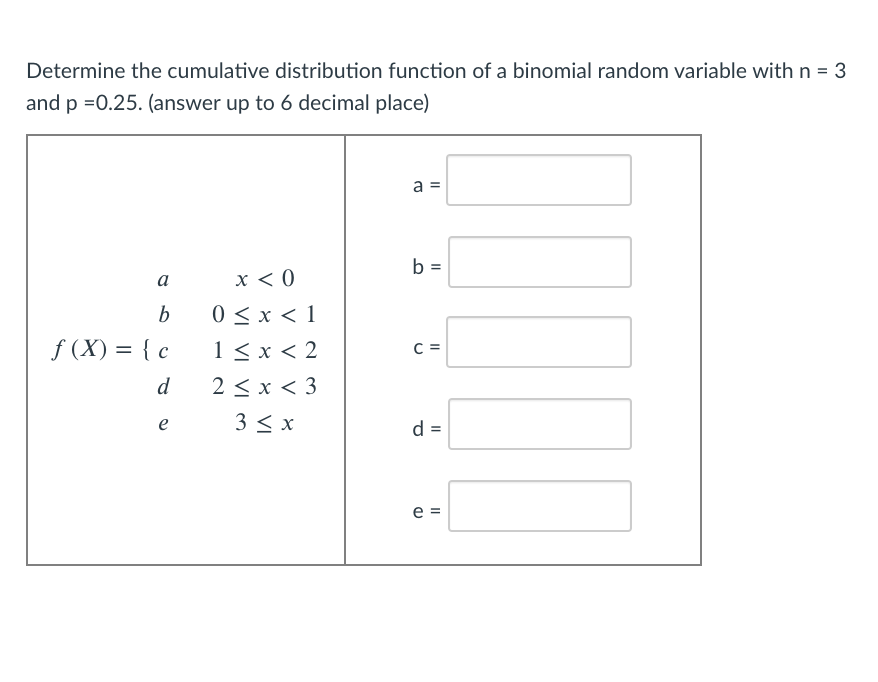 Solved Determine The Cumulative Distribution Function Of A | Chegg.com