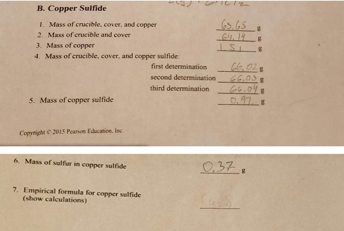 Solved 1. Mass of crucible, cover, and copper 2. Mass of