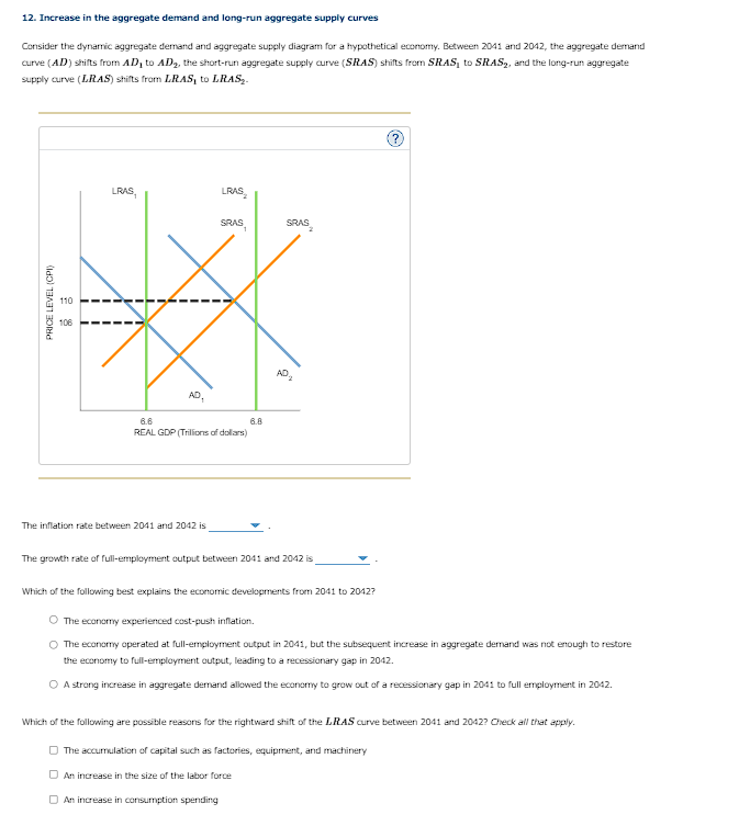 Solved 12. Increase in the aggregate demand and long-run | Chegg.com